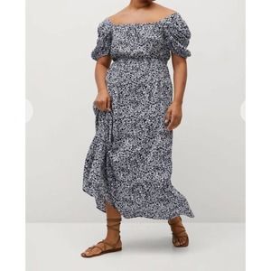MANGO - Flowy Printed flower Dress / size 3XL